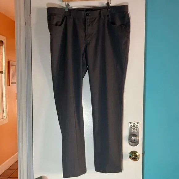 HILTL Mens Gray Wool Pants Straight Leg Casual Style 42 W11 Rise